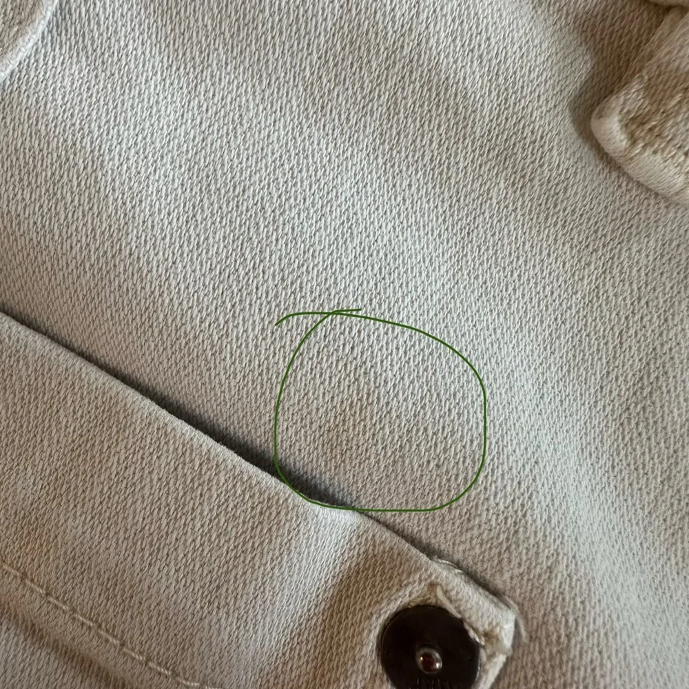 GAP High Waisted Cream/Beige Cotton Barrel Khaki Pants - Size 8 - Picture 12 of 16